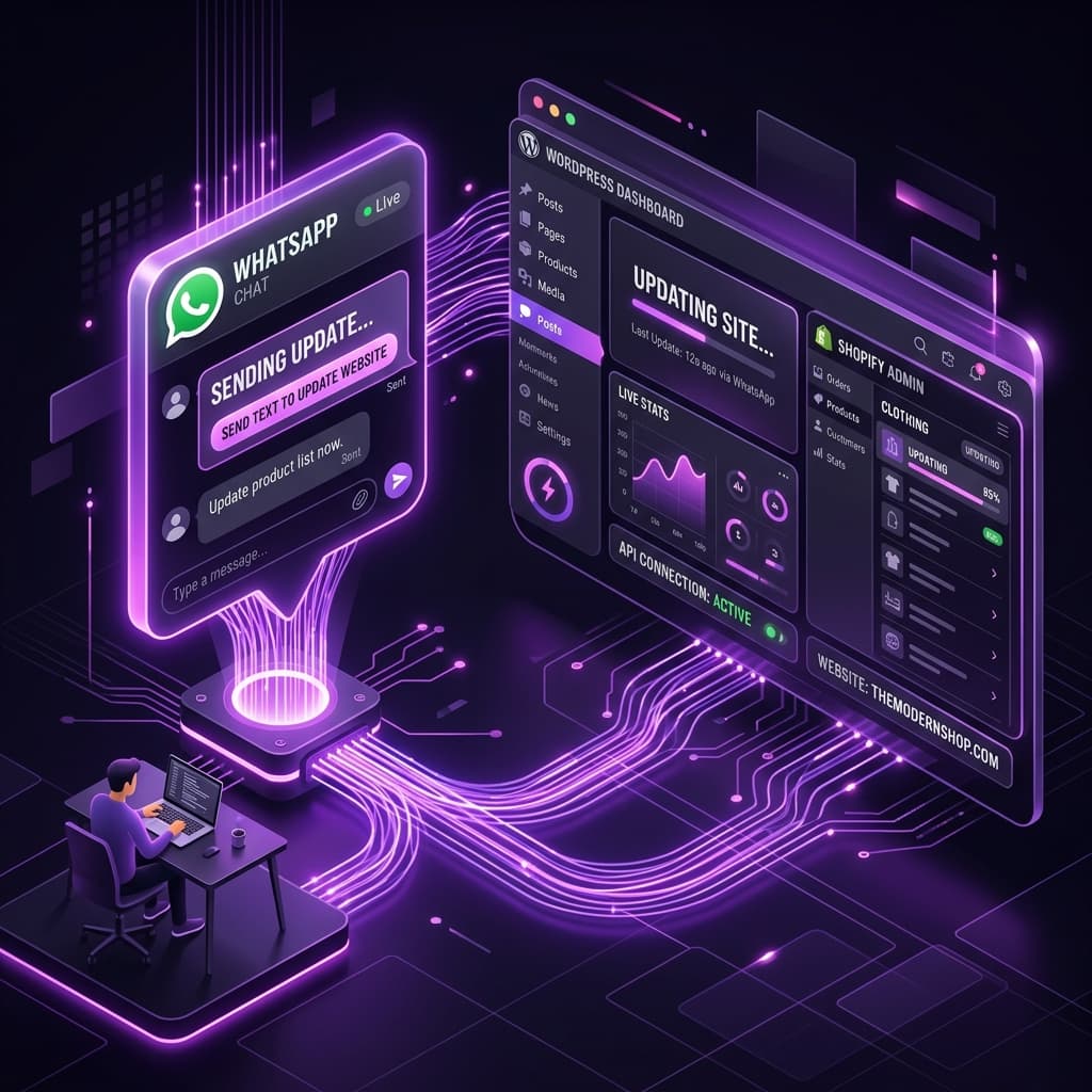 Website Chatbot Control via WhatsApp