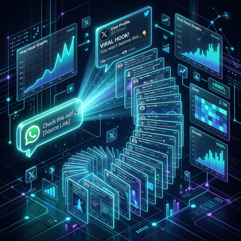 X Thread Chatbot Control via WhatsApp