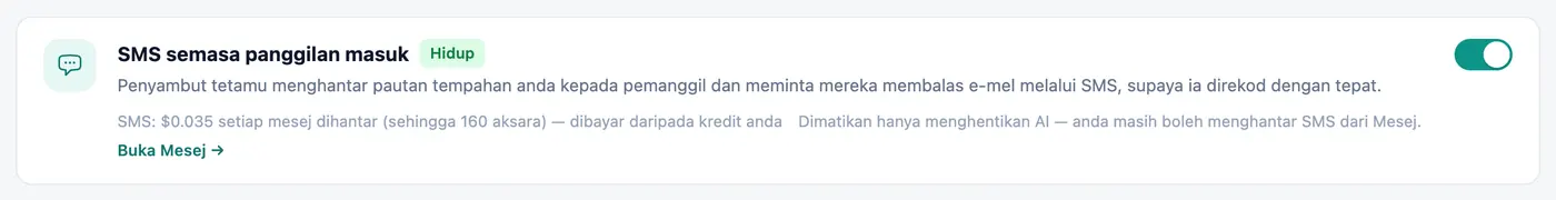 Dua suis, kawalan penuh.