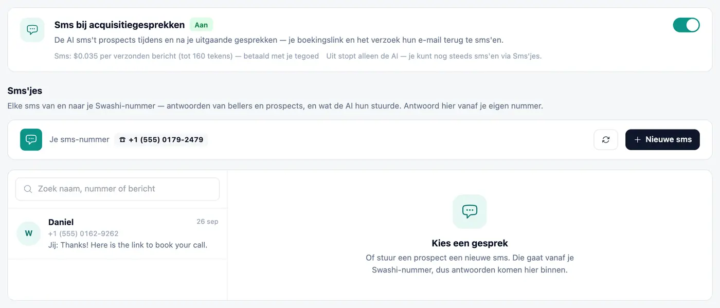Elk gesprek op één plek.