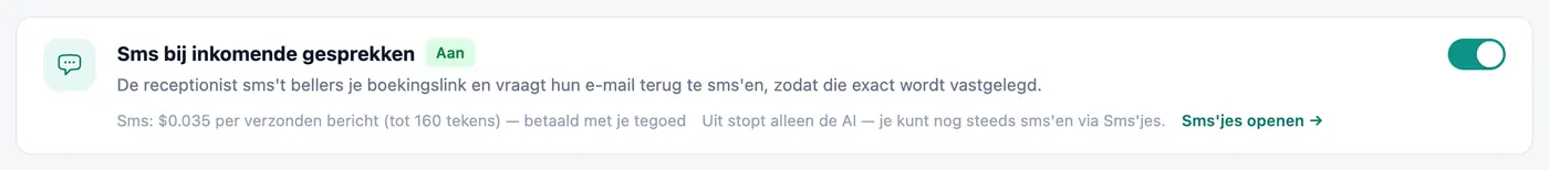 Twee schakelaars, volledige controle.
