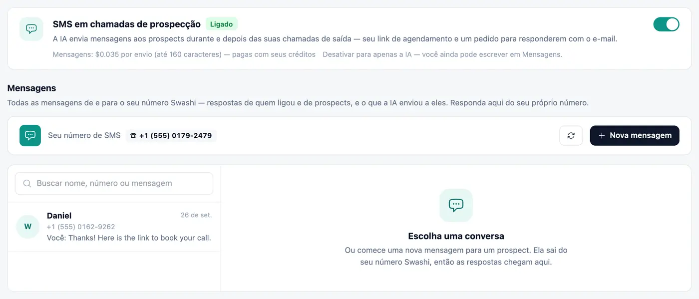 Todas as conversas em um só lugar.