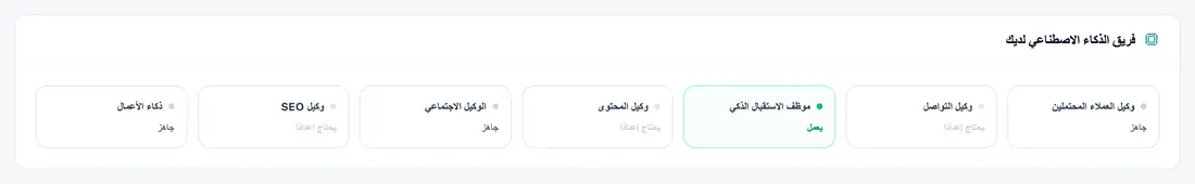 فريقك من الذكاء الاصطناعي