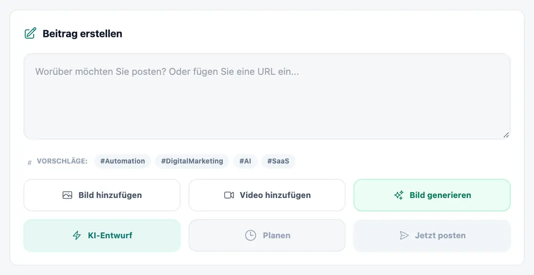 In Social Studio, mit einem Klick.