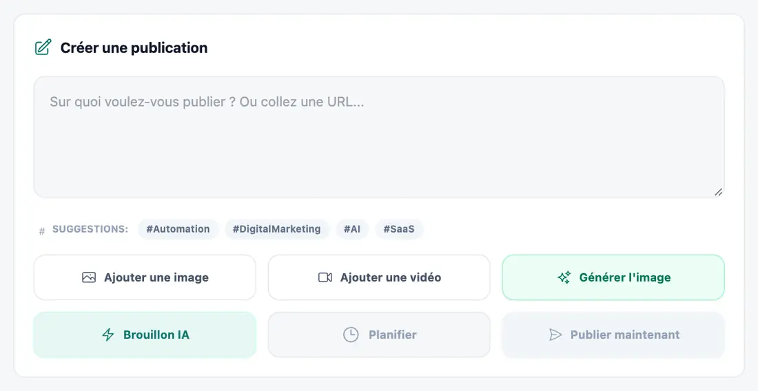 Dans Social Studio, en un clic.
