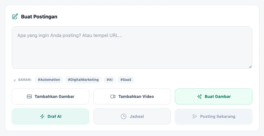 Dibuat di Social Studio, dalam satu klik.