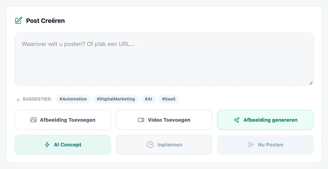 Gemaakt in Social Studio, met één klik.