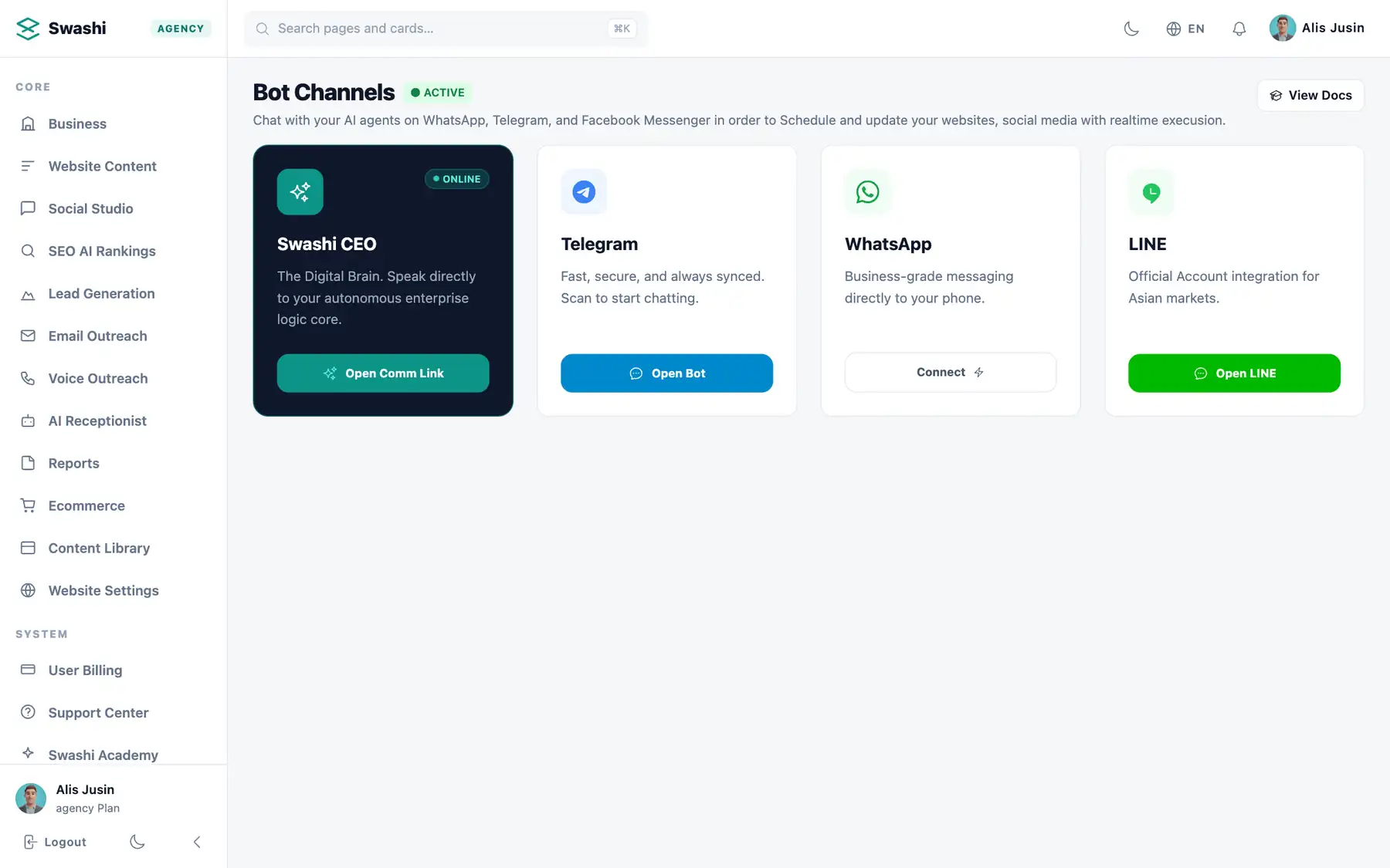 Telegram, WhatsApp and LINE