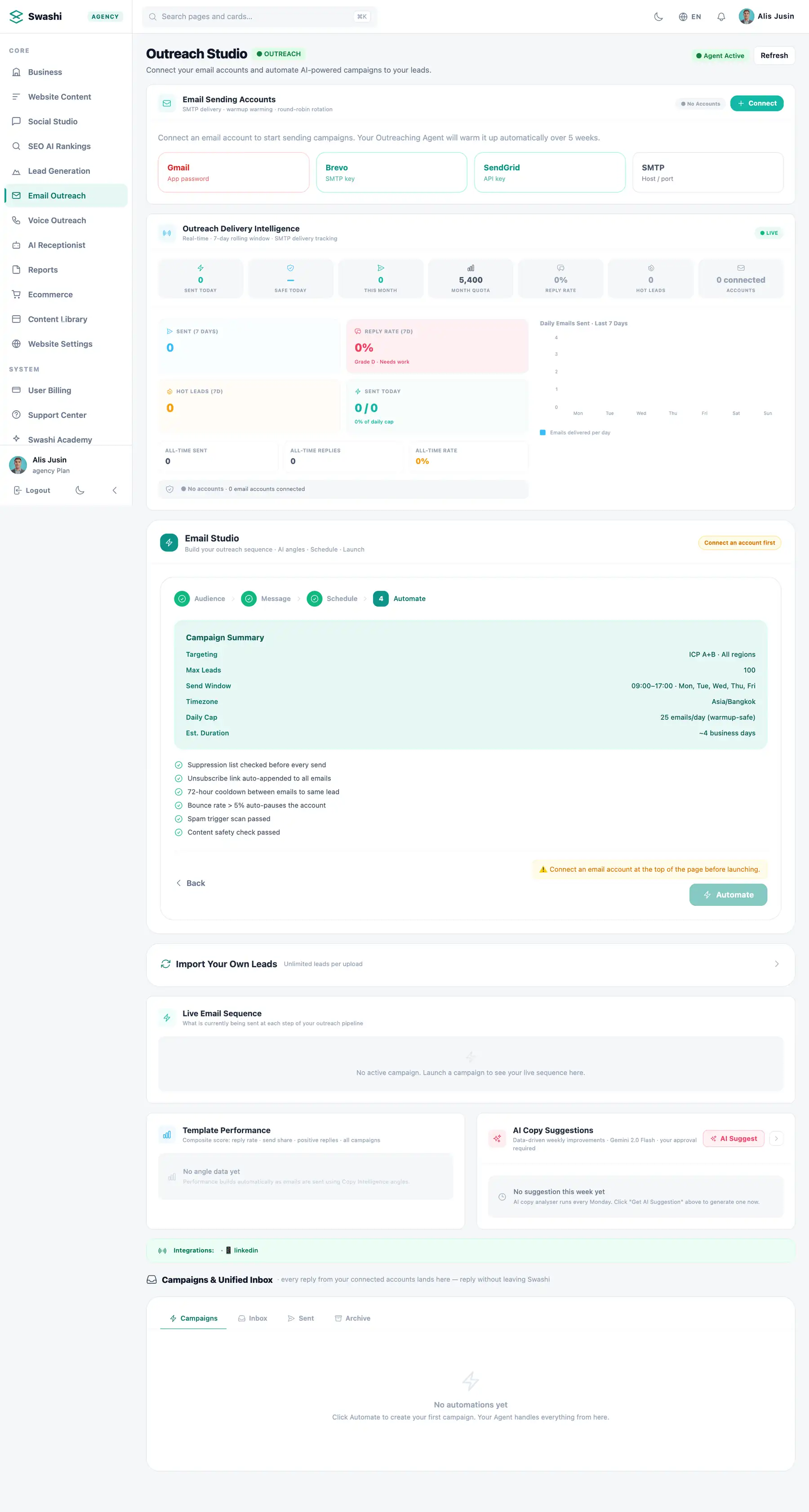 Review, then launch